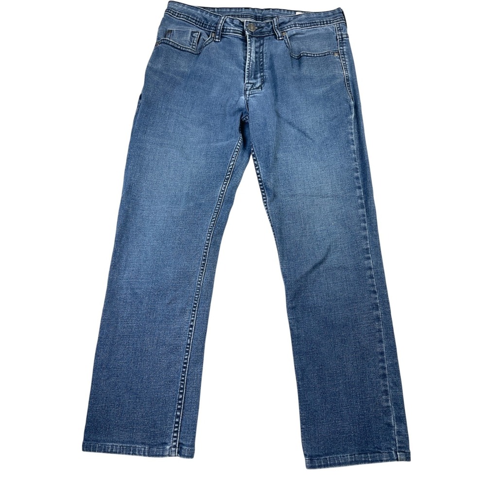 Buffalo David Bitton Jackson-X Jeans Men's 32 x 30 Blue Denim Cotton Low-Rise